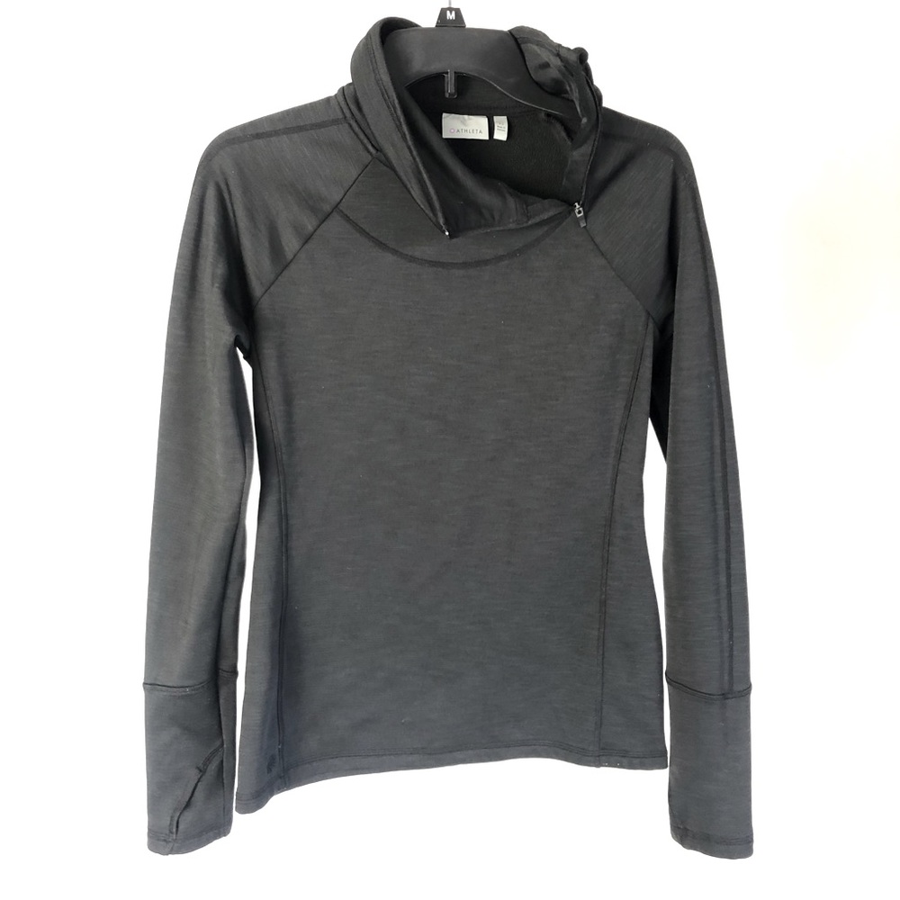 Side zipper cowl neck sweater